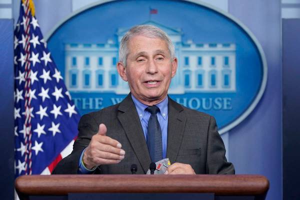 Dr. Anthony Fauci, director of the National Institute of Allergy and Infectious Diseases, speak ...