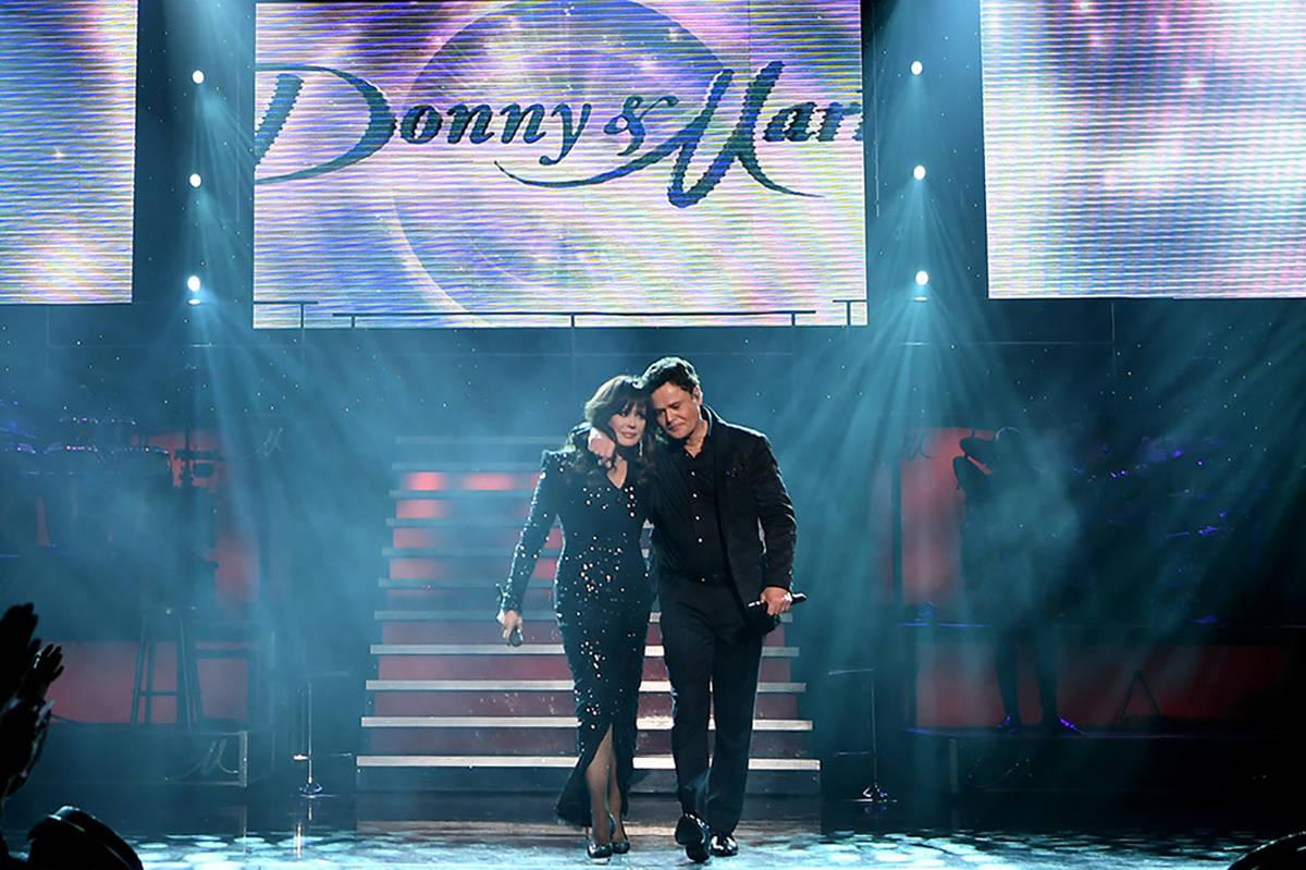 Donny & Marie Osmond are seen during their final performance at Flamingo Las Vegas on November ...