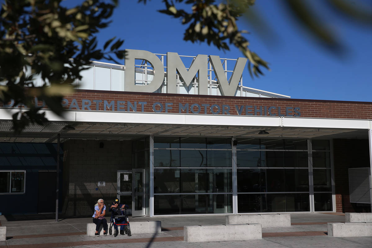 The Nevada Department of Motor Vehicles on East Sahara Avenue in Las Vegas. (Erik Verduzco Las ...