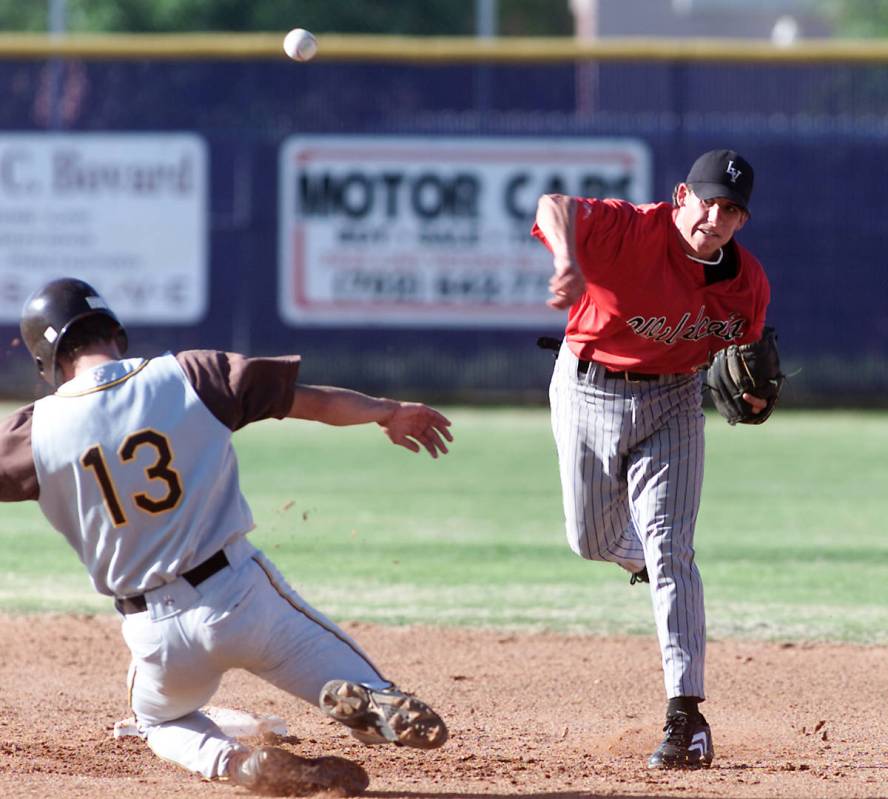 American Legion state baseball tournament, las vegas, shortstop sean kazmer, bonanza baserunner ...