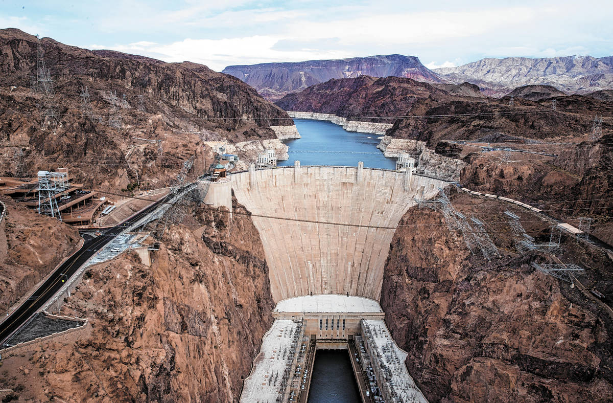 Current water levels on Lake Mead for the upcoming accumulation projections can be seen well fr ...