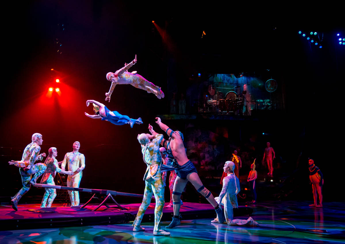 A scene from the Cirque du Soleil show "Mystere" at Treasure Island. (Cirque du Soleil)