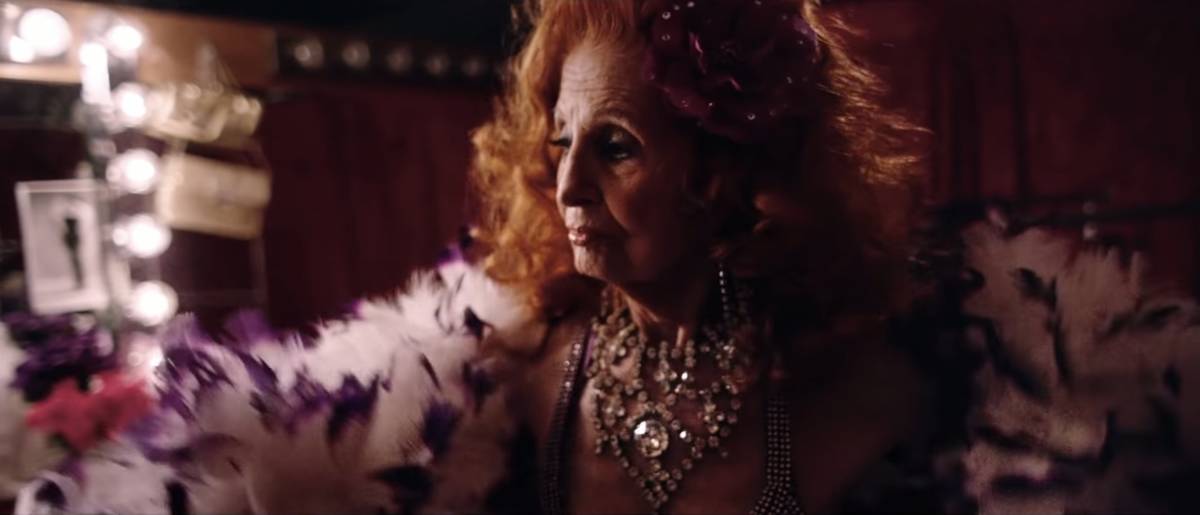A screen capture of the late burlesque legend Tempest Storm is shown in the video for the "lost ...