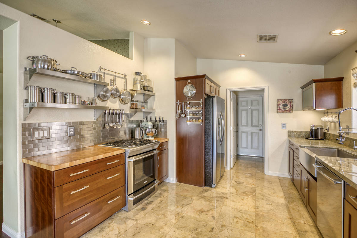 The kitchen of 1764 Saint Thomas Drive, Henderson. (Alan Thibault)