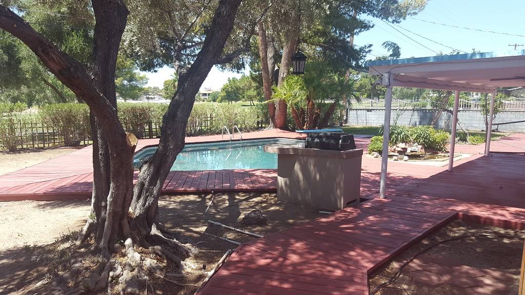 The backyard patio area of 2037 Ottawa Drive. (DeeDee Lopez)