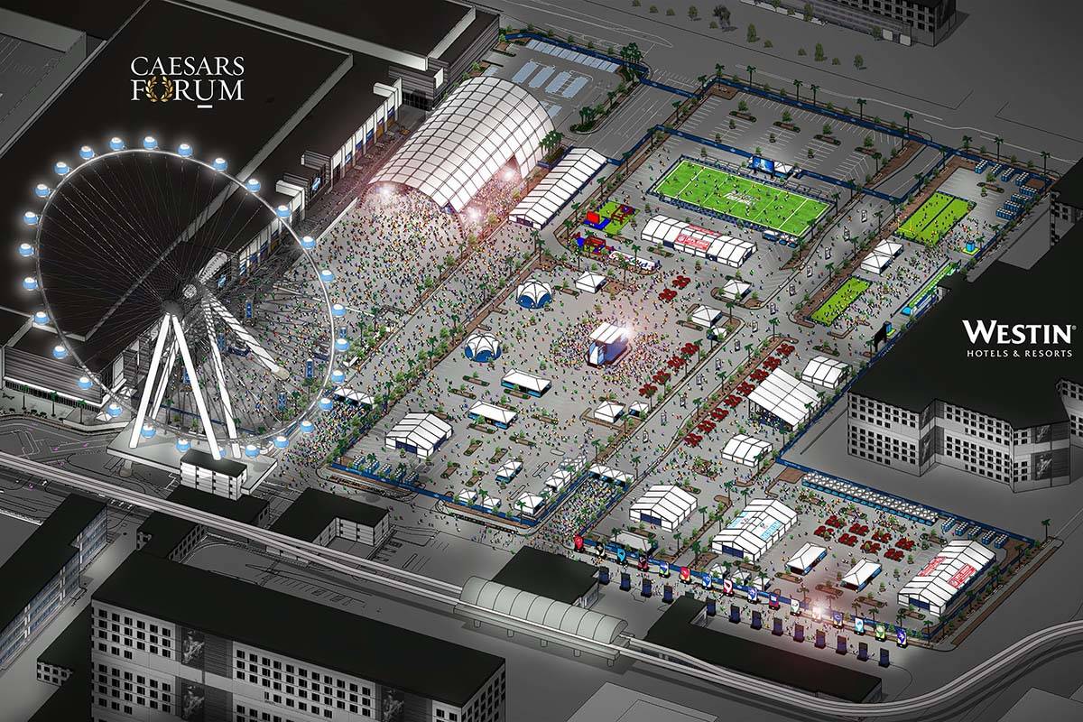 Rendering of plans for the 2020 NFL Draft in Las Vegas. (NFL)