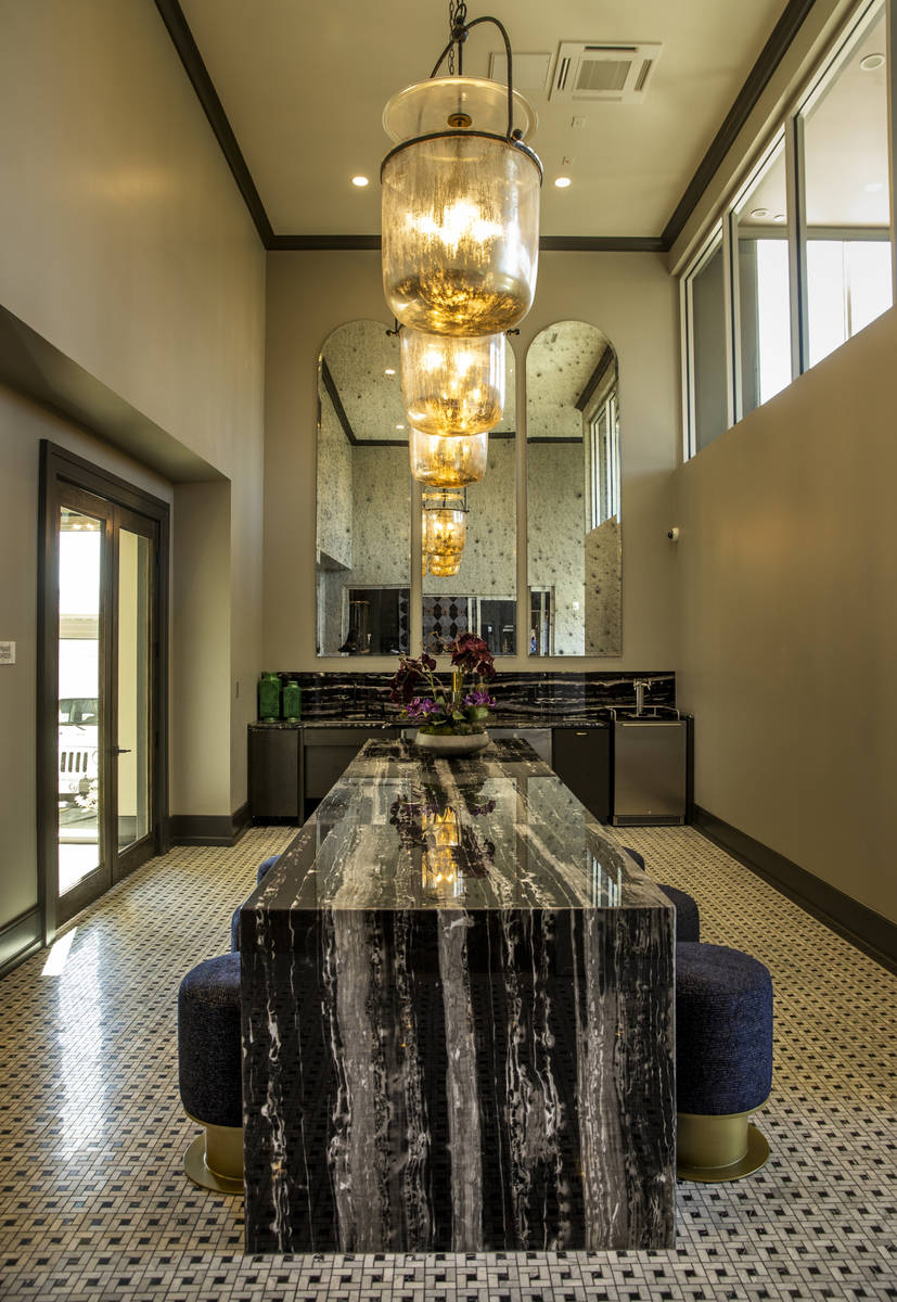 A dining area with small appliances in Elysian at Tivoli, a newly built apartment complex acro ...