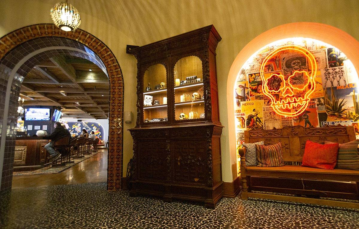 The entrance to Casa Calavera restaurant at Virgin Hotels Las Vegas on Friday, April 30, 2021, ...