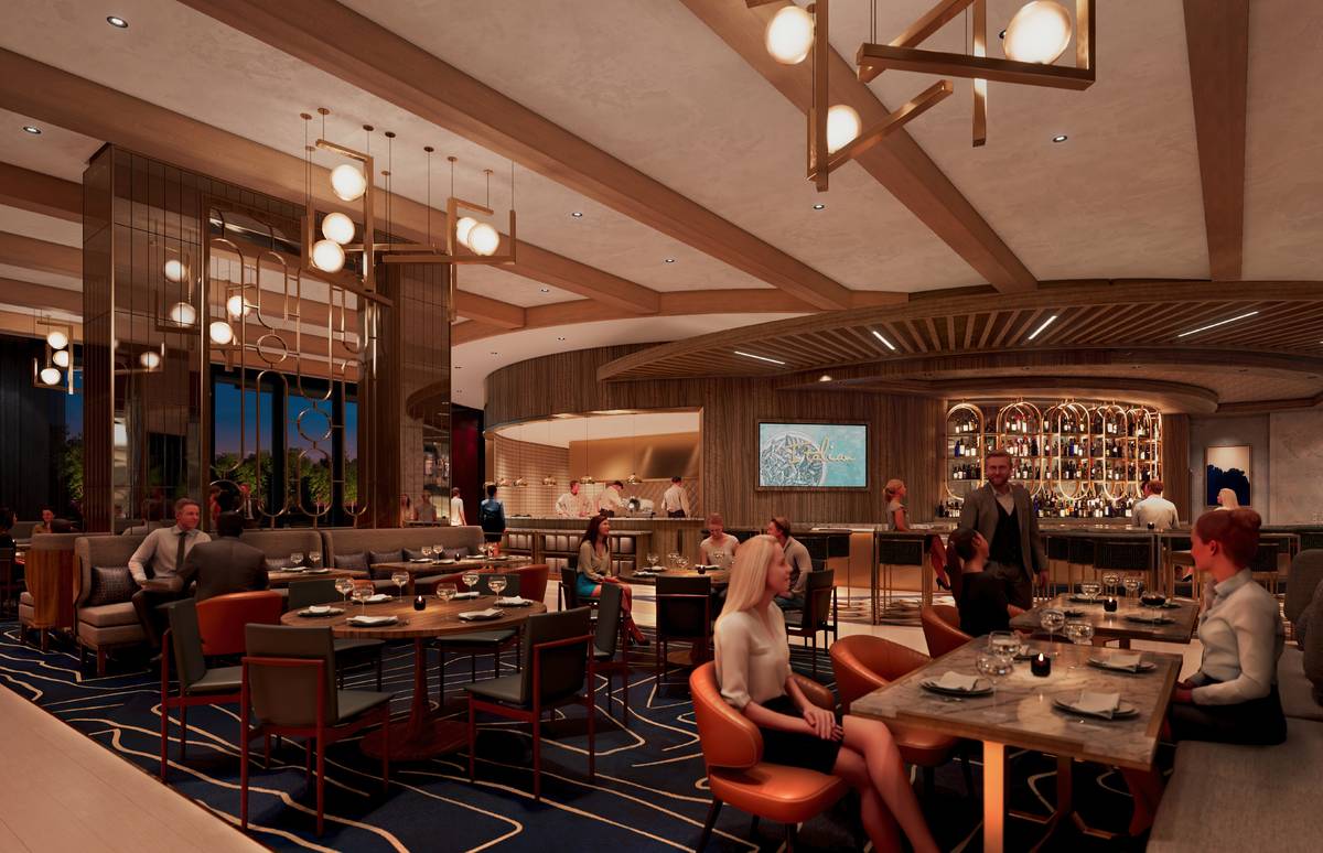 An artist's rendering of the bar area at Brezza. (Marnell Companies)