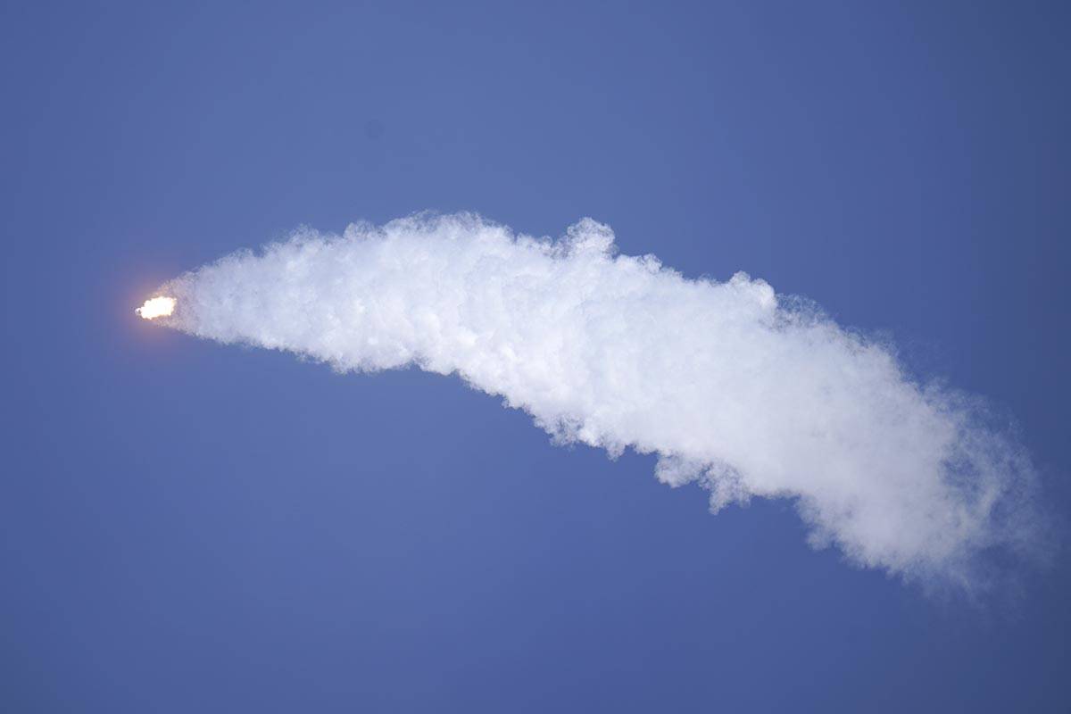 A SpaceX Falcon 9 rocket with the 26th batch of approximately 60 satellites for SpaceX's Starli ...