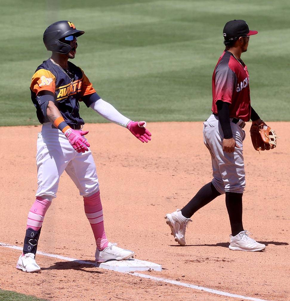Several players wore pink equipment and jerseys in apparent honor of mothers during the game be ...