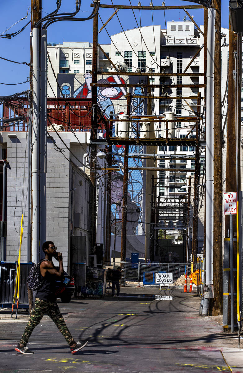 Power lines will be buried as redevelopment construction continues on the multi-use commercial ...