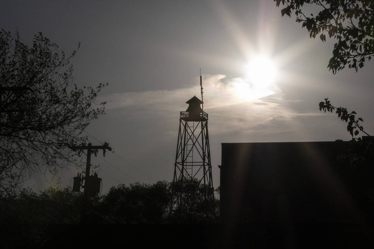 The siren in Minden pictured on May 11, 2021. (Colton Lochhead/Las Vegas Review-Journal)