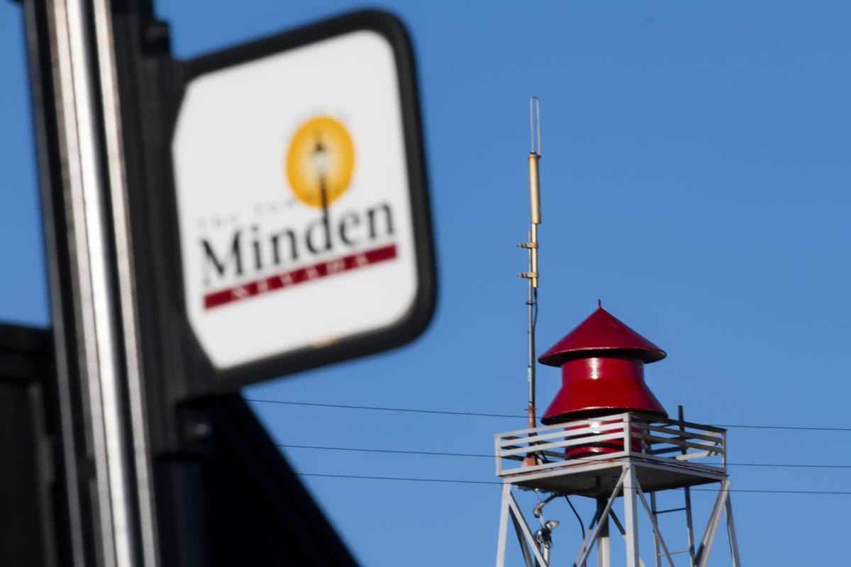 The siren in Minden pictured on May 11, 2021. (Colton Lochhead/Las Vegas Review-Journal)