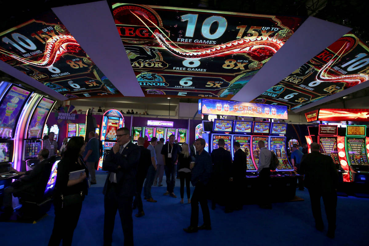 The IGT booth at the 2019 Global Gaming Expo at the Sands Expo and Convention Center in Las Veg ...