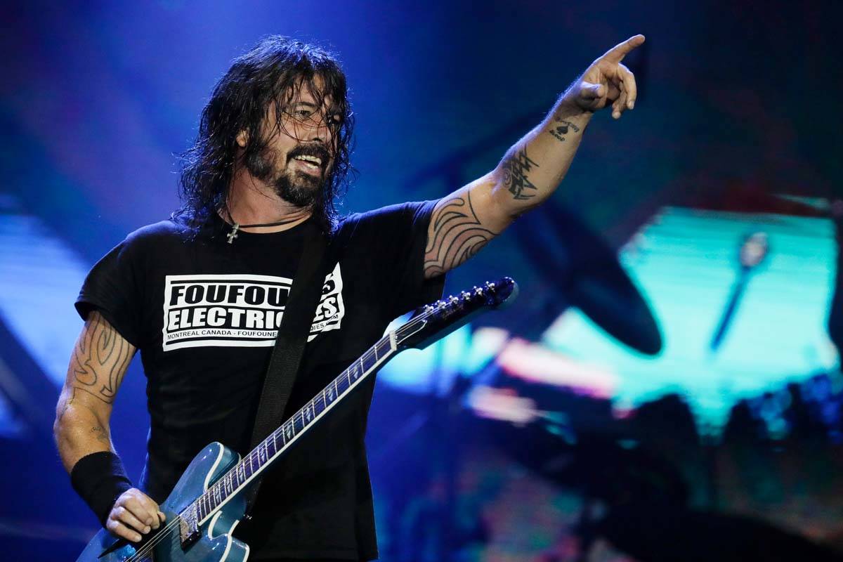 In this Sept. 29, 2019, file photo, Dave Grohl of the band Foo Fighters performs at the Rock in ...