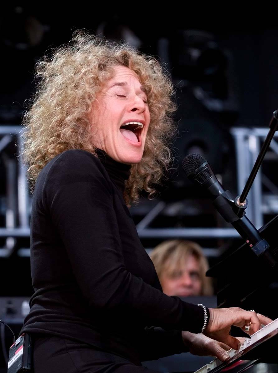 Carole King performs during the "United We Stand: What More Can I Give?" benefit concert in Was ...