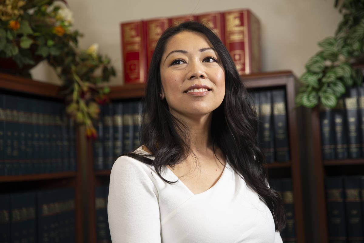 City of North Las Vegas Attorney Micaela Moore poses for a portrait at North Las Vegas City Hal ...