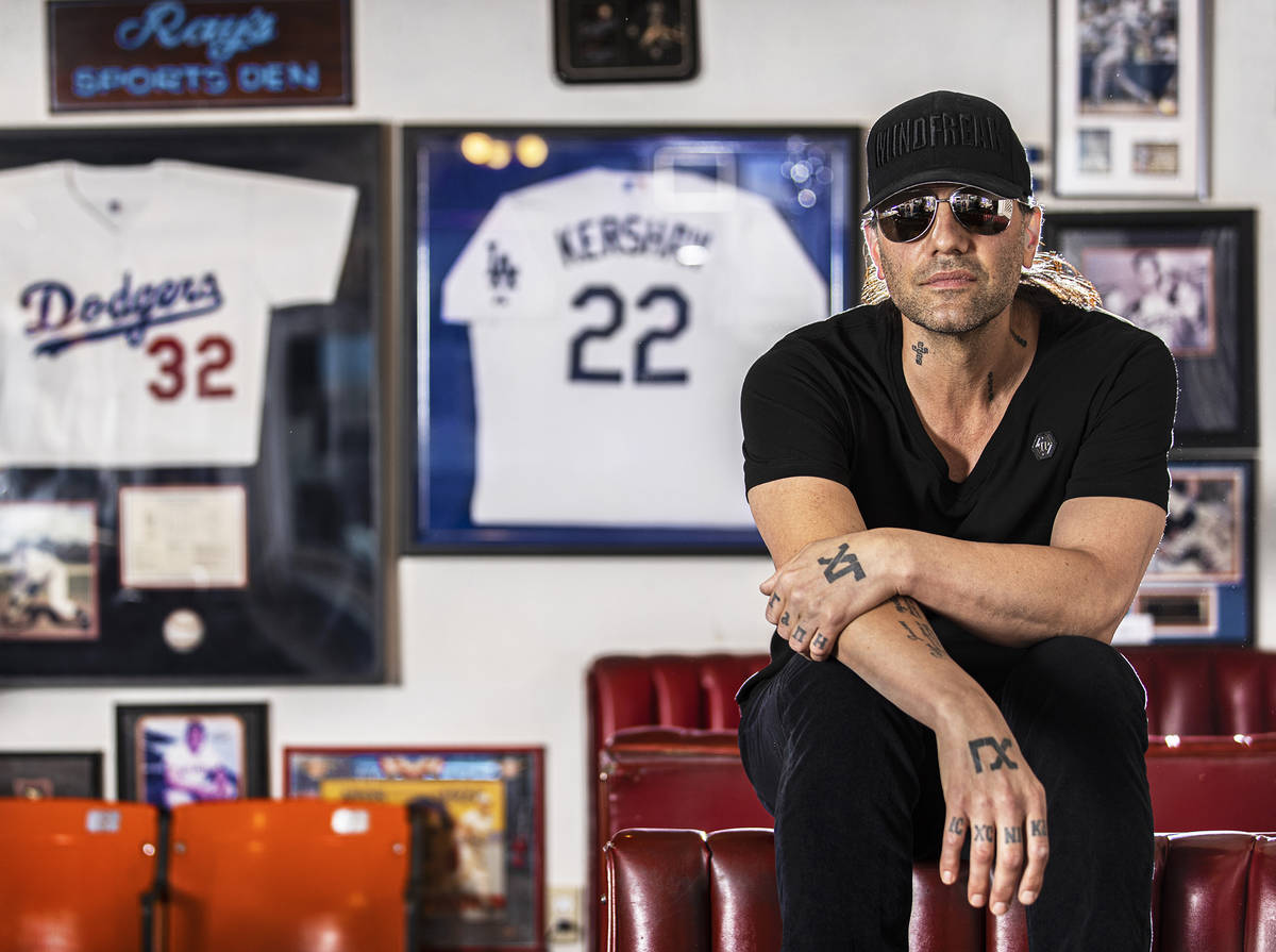 Criss Angel at Sugar's Home Plate on Tuesday, May 11, 2021, in Overton. (Benjamin Hager/Las Veg ...