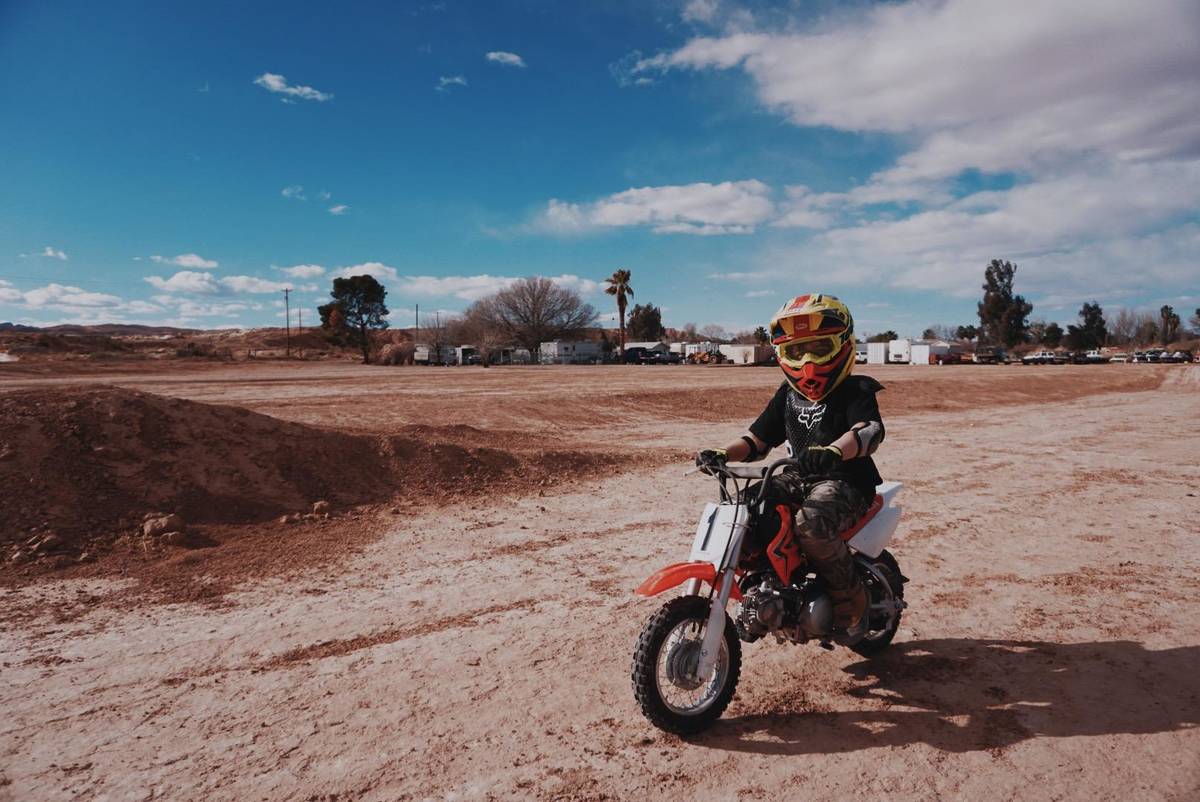 Johnny Crisstopher Sarantakos enjoying a dirt-bike ride. (Criss Angel)