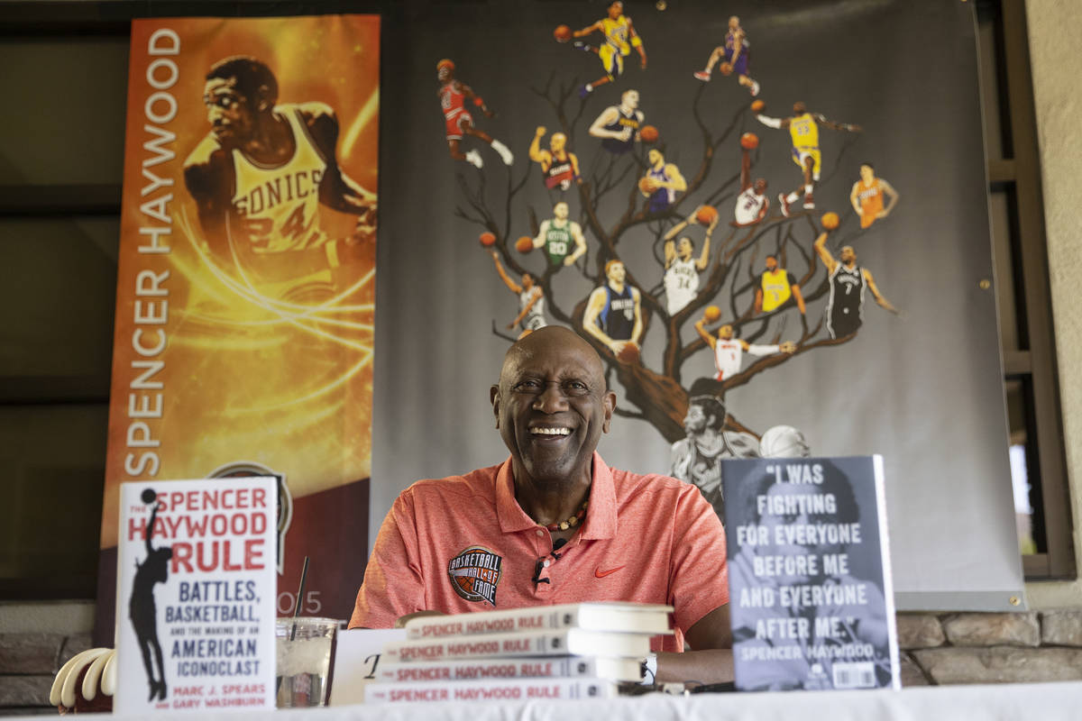 NBA legend Spencer Haywood hosts a book signing at the DragonRidge Country Club in Henderson, T ...