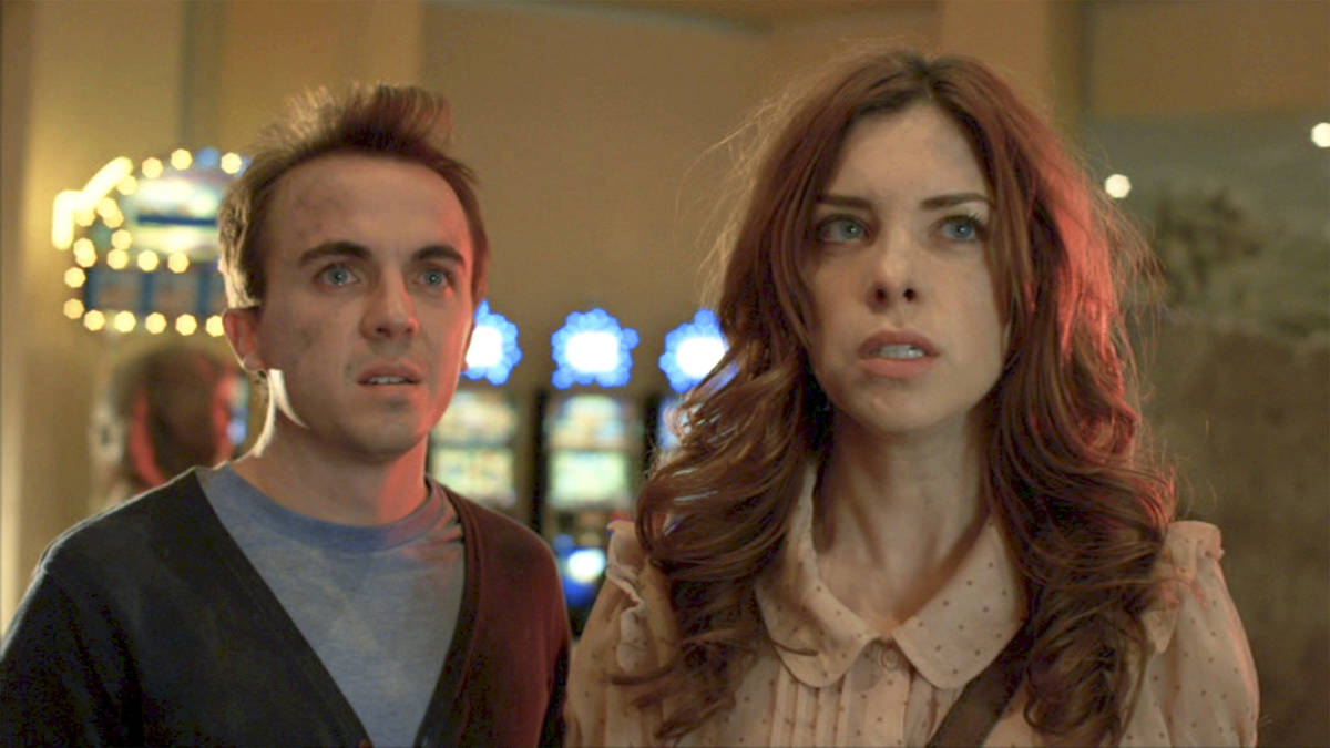 Frankie Muniz and Maggie Castle star in "Blast Vegas." (Syfy)