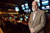 Art Manteris, vice president for race and sports operations at Station Casinos, is shown in par ...