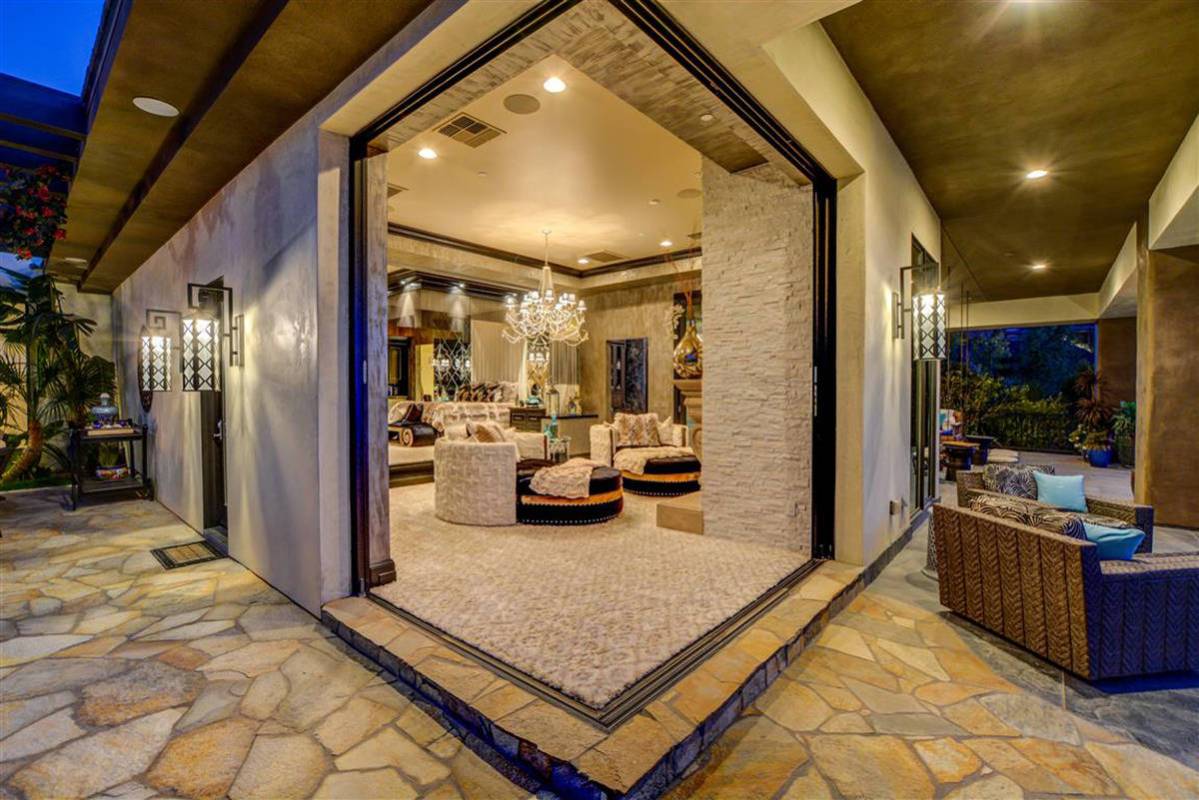 A corner opens the master suite to the patio. (Keller Williams)