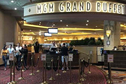 The MGM Grand Buffet in Las Vegas reopens on May 26. (Ellen Schmidt/Las Vegas Review-Journal)