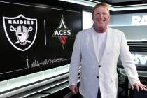 Raiders and Las Vegas Aces owner Mark Davis in the TV studio at Raiders’ headquarters in ...