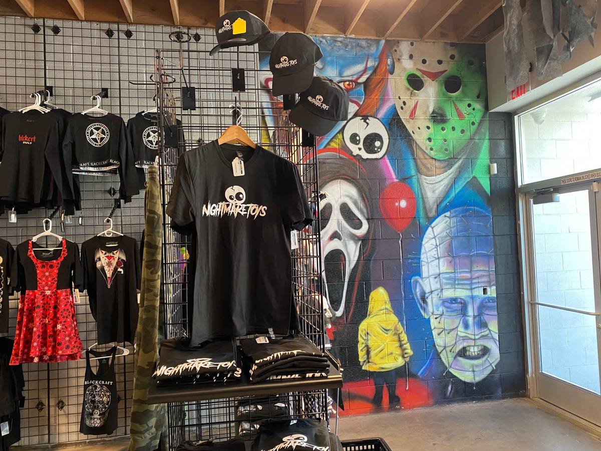 Nightmare Toys also sells horror-themed clothing. (Al Mancini/Las Vegas Review-Journal)