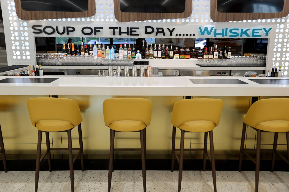 The bar at Siegel's Bagelmania on Convention Center Drive in Las Vegas Monday, May 24, 2021. Th ...