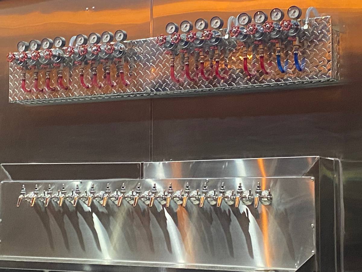 The tap system at Beer Zombies' Downtown Summerlin restaurant and bar. (Al Mancini/Las Vegas Re ...