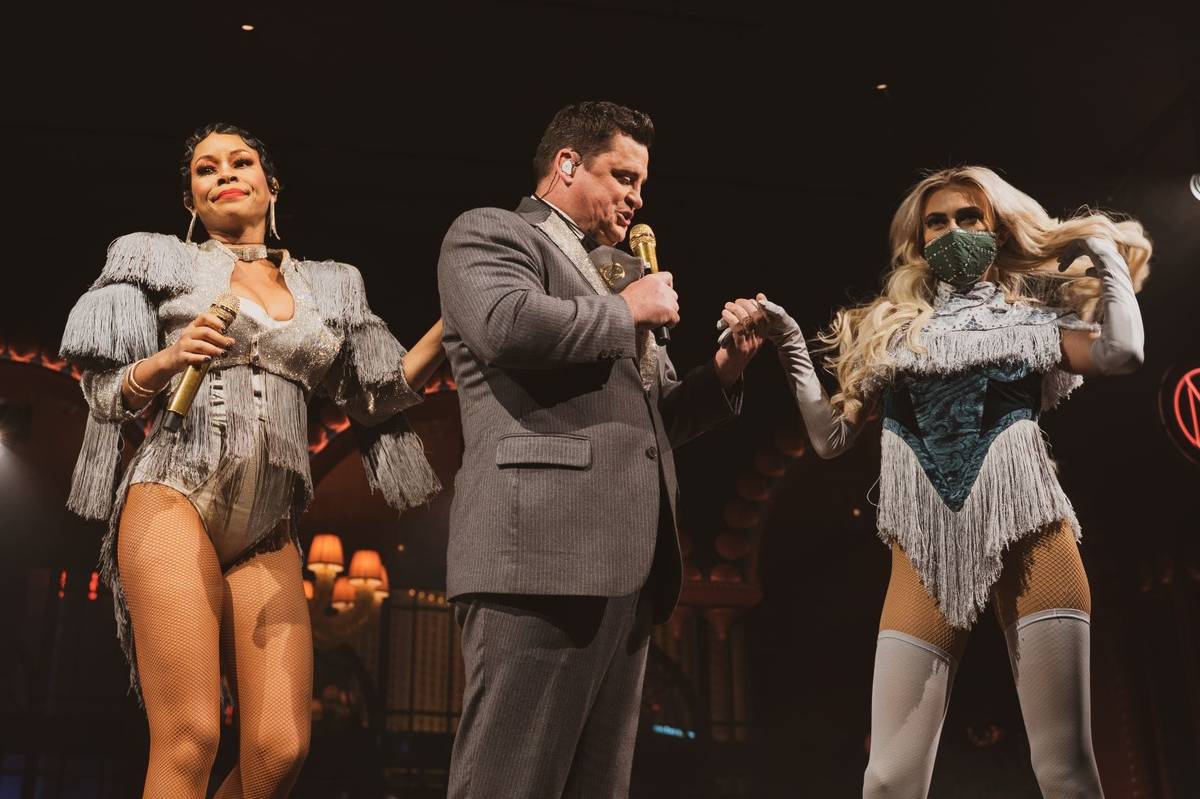 LaShonda Reese, Steve Judkins and Savannah Cross are shown during a performance at Mayfair Supp ...