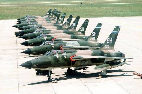 The F-105 Thunderchief, which the Thunderbirds flew for just six shows in 1964. (507th Fighter ...