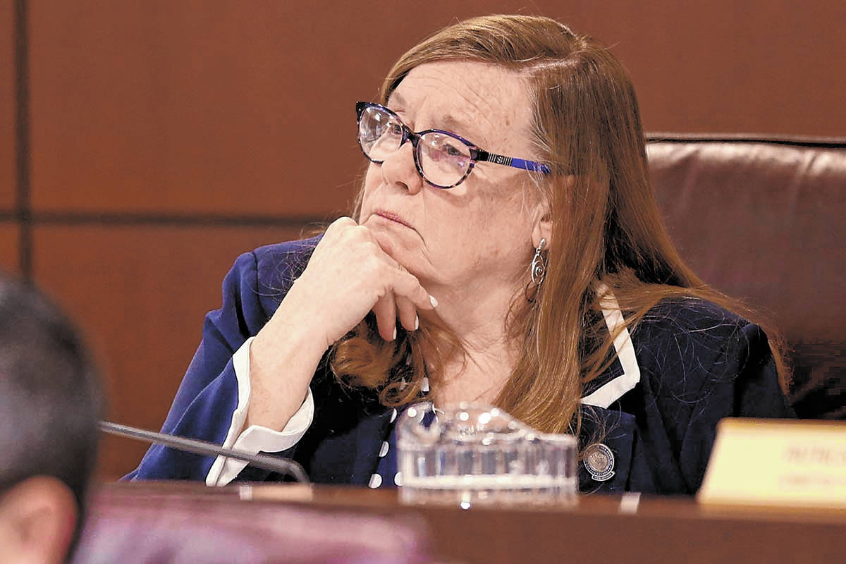 Assemblywoman Maggie Carlton, D-Las Vegas, seen in the Legislative Building in Carson City Mond ...