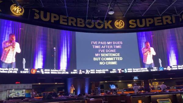 Tony Award winner Alfie Boe sings "We Are The Champions" at Westgate SuperBook's Super Karaoke ...
