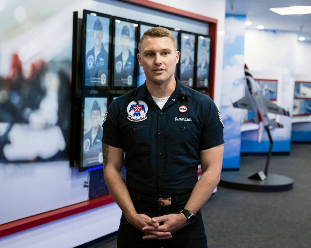 Staff Sgt. Tory Osmundson is the client systems administrator for the Thunderbirds at Nellis Ai ...