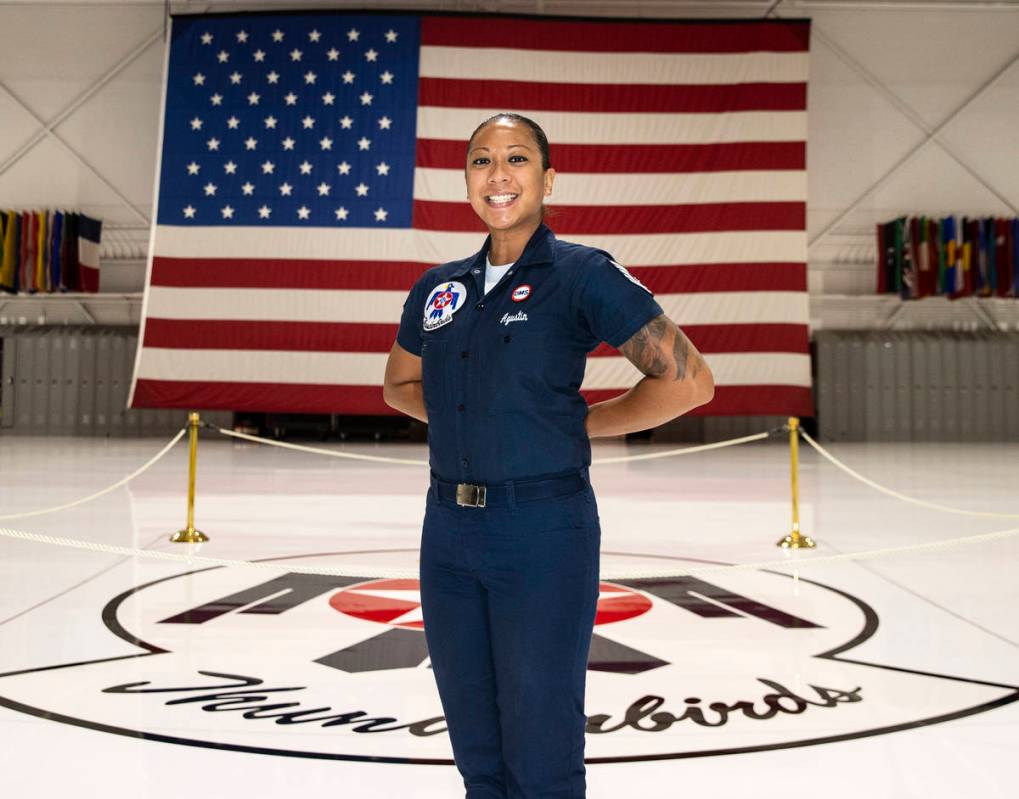 Tech. Sgt. Heidi Agustin is the material management specialist for the Thunderbirds at Nellis A ...
