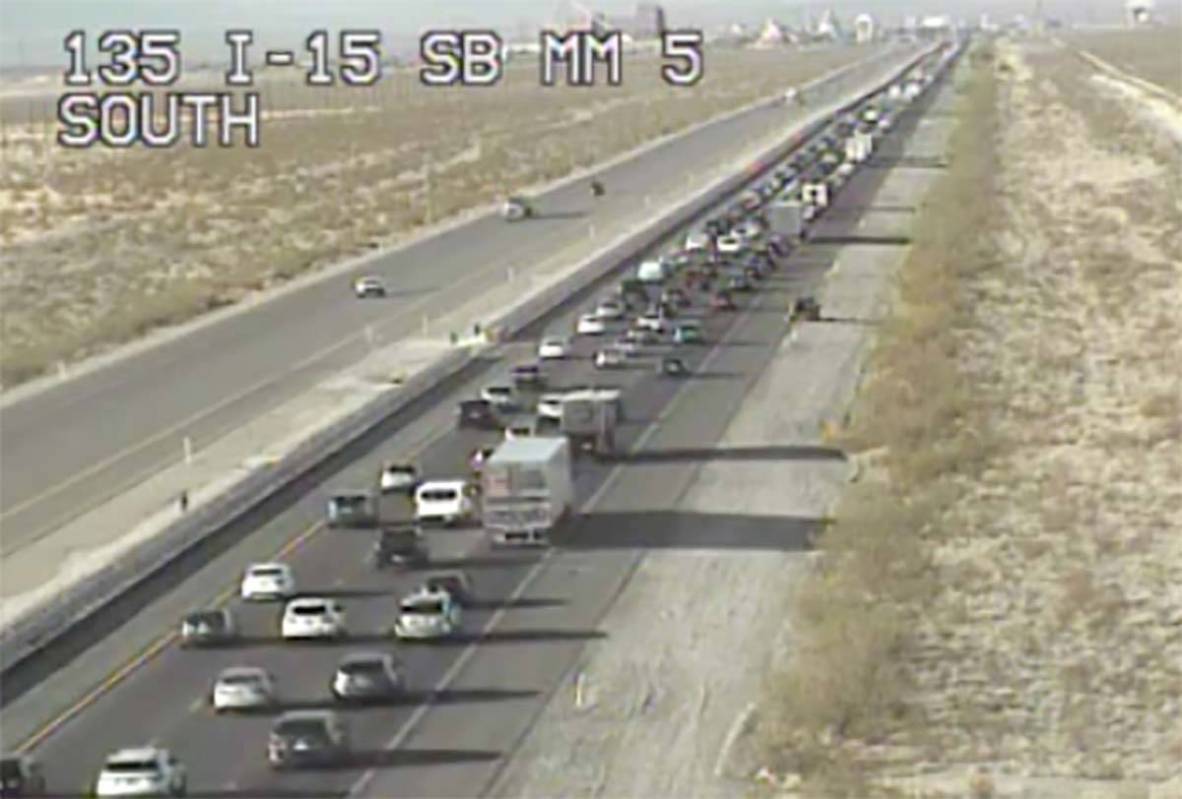 Traffic has slowed on Interstate 15. (RTC)