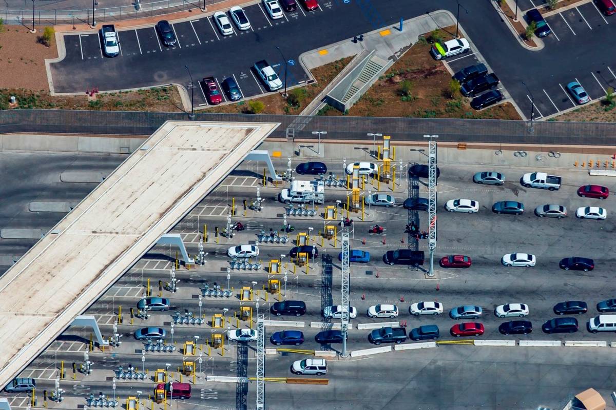 This April 2, 2019, file photo shows the port of entry from Mexicali, Mexico to Calexico, Calif ...