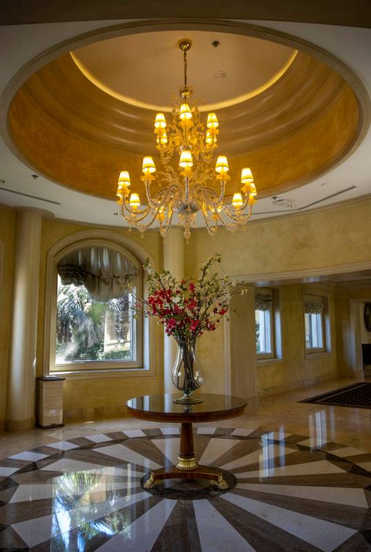 A decorative hallway about the Palazzo Suites during a tour of the Rio on Monday, May 3, 2021 i ...