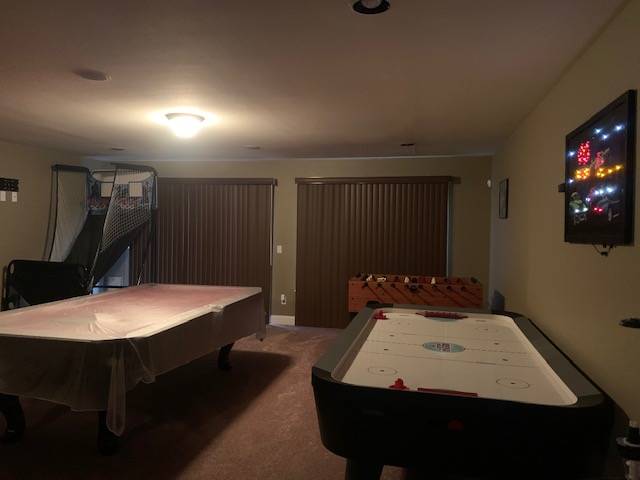 The finished basement game room at 11238 Pentland Downs St. (Agnes Kolos)