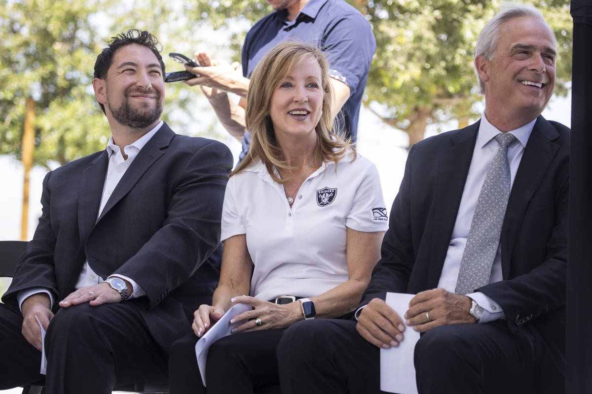 Clark County Commisioner Michael Naft, from left, Regions Transportation Commission CEO M.J. Ma ...