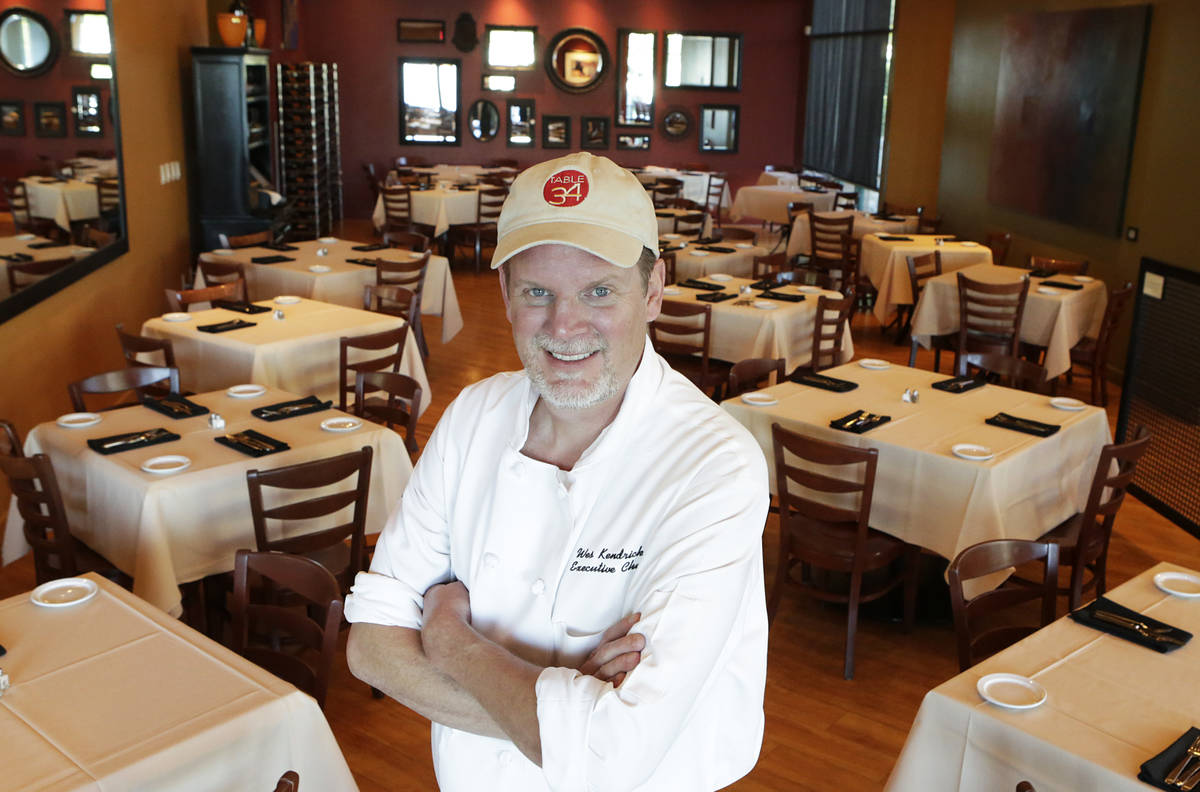 Chef Wes Kendrick of Table 34 poses for a photo inside his restaurant Thursday, Nov. 17, 2016. ...