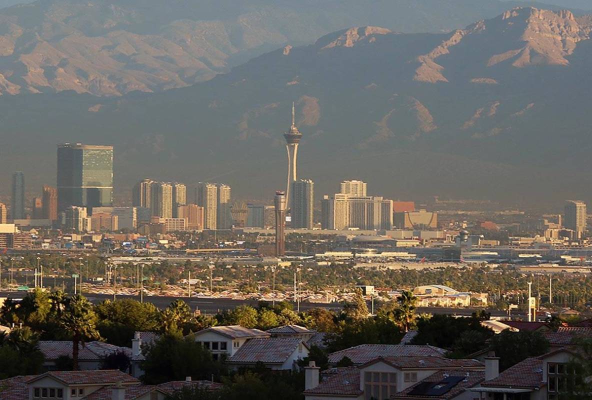 The Las Vegas Valley will be hot, dry and clear through the end of the week, according to the L ...