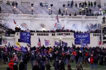 In this Wednesday, Jan. 6, 2021, file photo, violent rioters storm the Capitol, in Washington.( ...