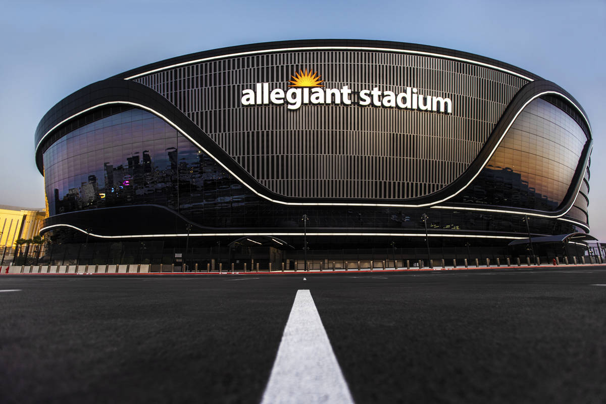 Allegiant Stadium on Wednesday, Aug. 26, 2020, in Las Vegas. (Benjamin Hager/Las Vegas Review-J ...