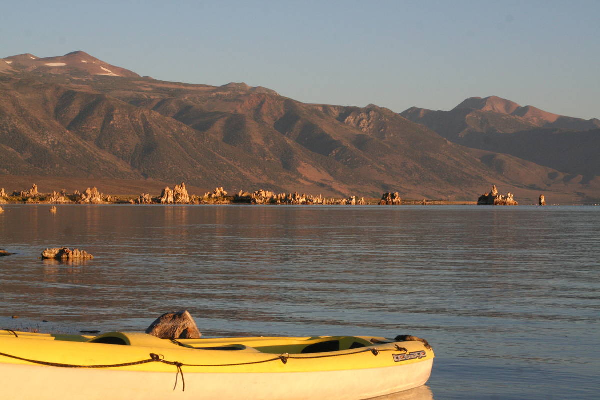 Kayaking is a wonderful way to explore the 65 square mile Mono Lake. (Deborah Wall Las Vegas Re ...