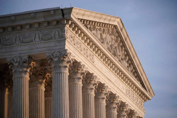 In this Nov. 5, 2020, file photo the Supreme Court is seen in Washington. (AP Photo/J. Scott Ap ...